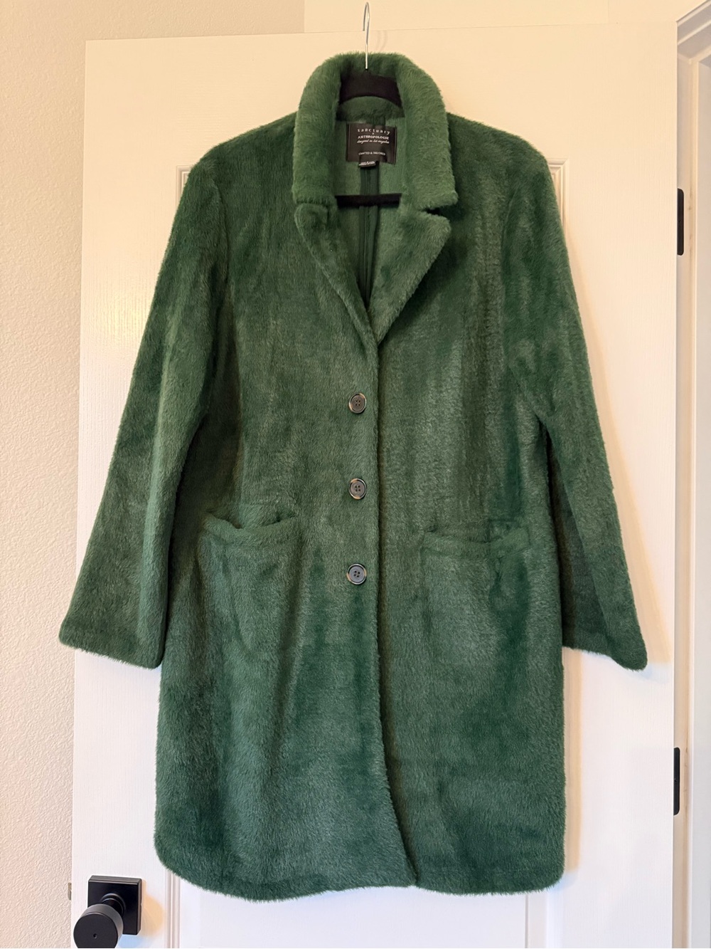 Sanctuary for Anthropologie Dark green Teddy Coat
